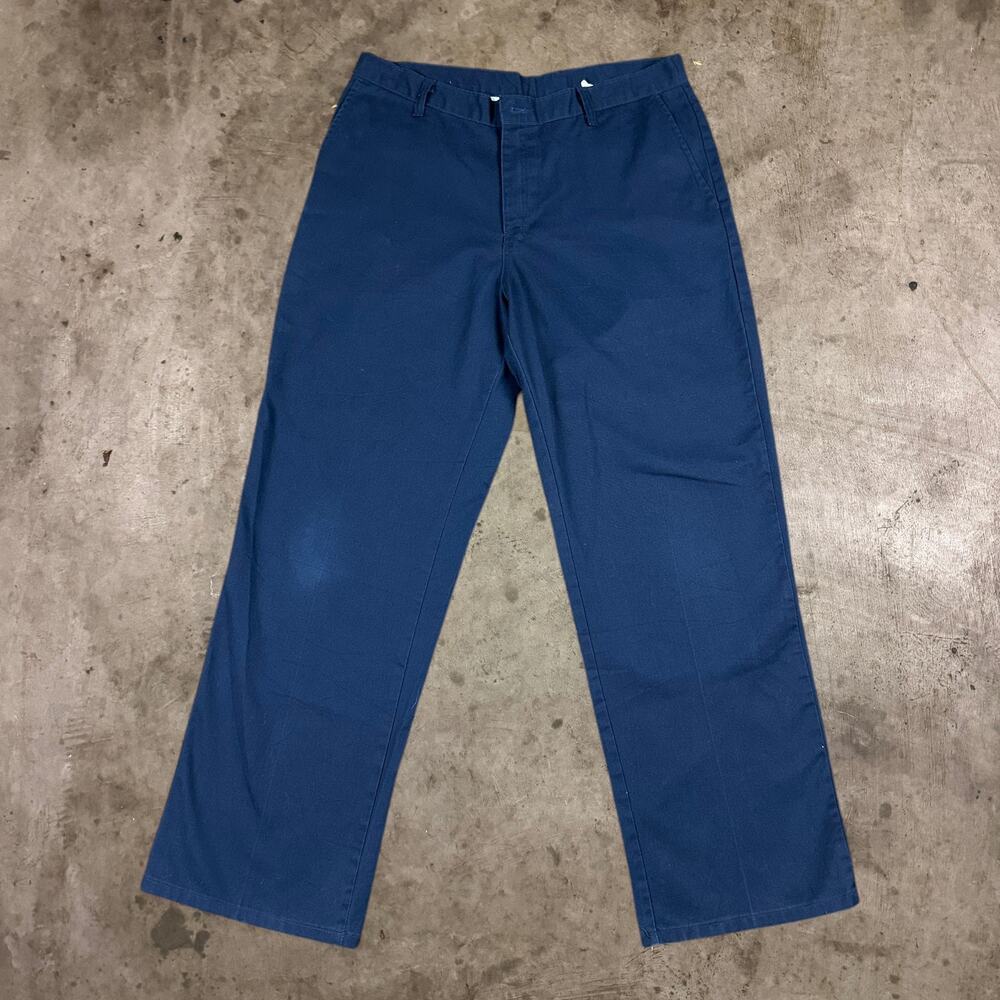 Dickies Flex Pants Relaxed Fit Straight Leg Flat Front Navy Blue Mens Size 36x32